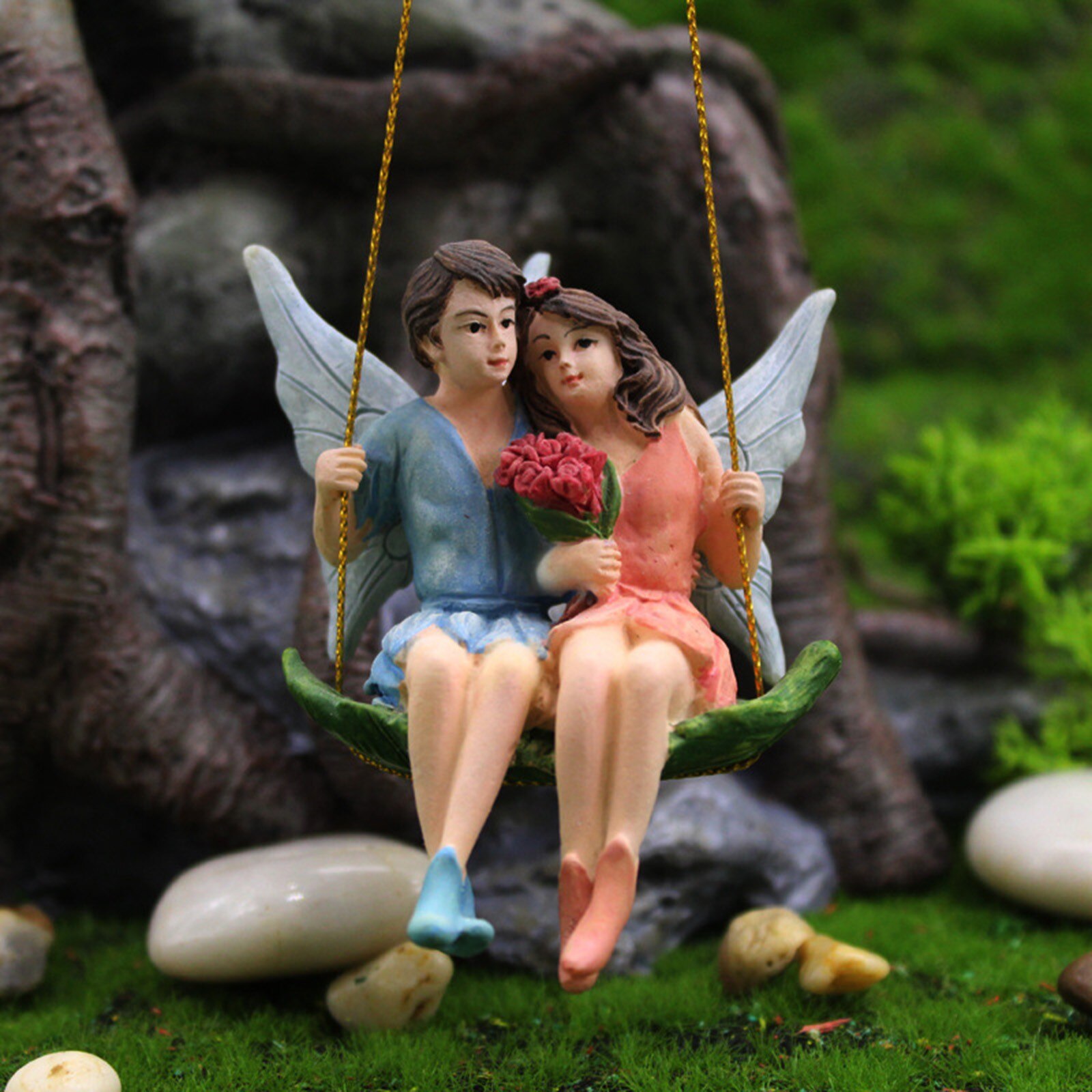25 #1Pcs Fairy Angel Beeldjes Thuis Ornament Fairy Garden Miniaturen Resin Mooie Meisje Beeldjes Wedding Souvenirs