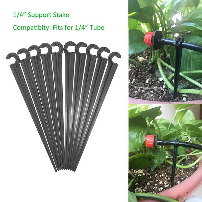 2 Set Adjustable Irrigation Drippers Micro-Sprinklers Heads 1/4 Inch Drip Watering Kits, 1 Set 101 Pcs & 1 Set 151 Pcs