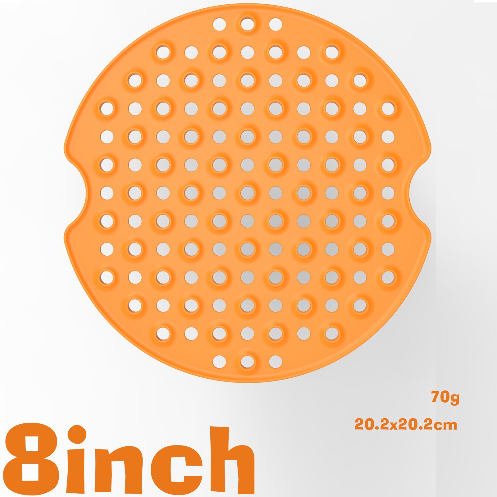 Air Fryer Liner Air Fryer Mat Food Grade Non-Stick Silicone Fryer Basket For 7.5~9-Inch Air Fryers Steamers Kitchen Accessories: 08