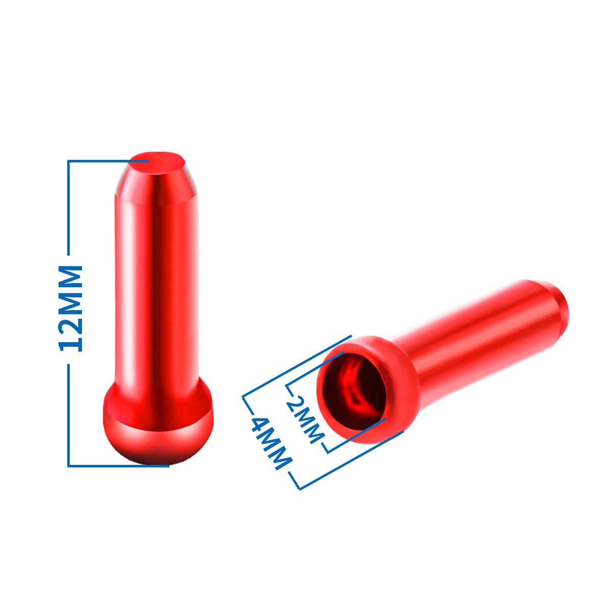 MUQZI 50PCS Bike Cable End Cap Tips Crimp Brake Shift Wire Cables End Caps Mountain Road Bicycle Accessories