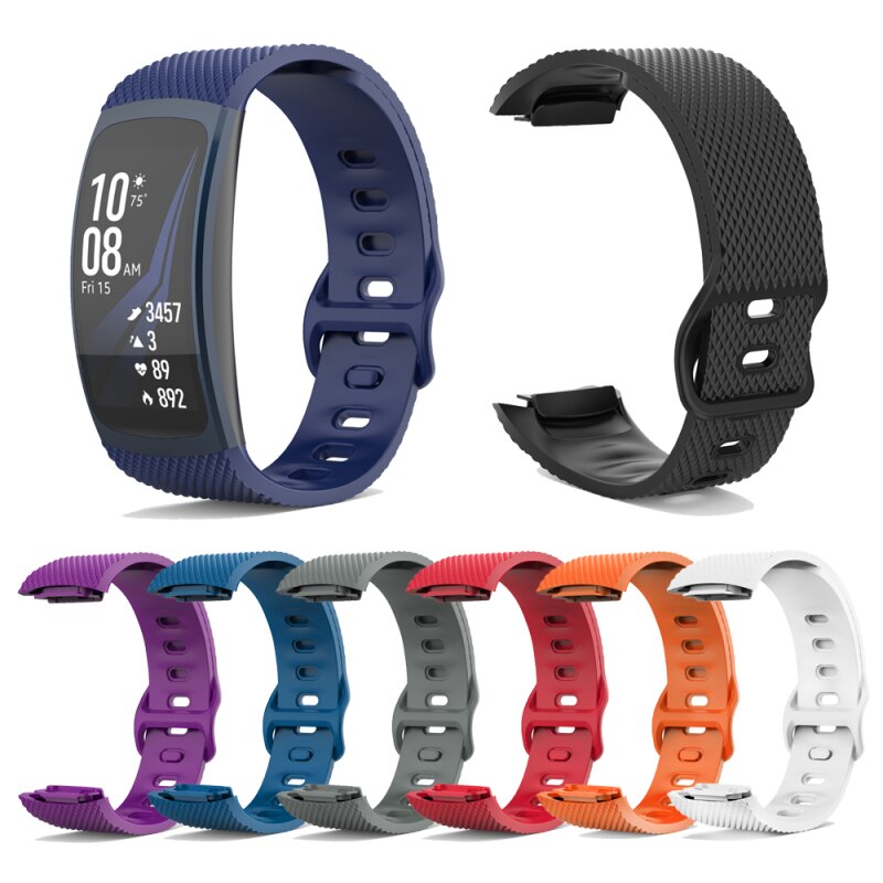 Pols Band Voor Samsung Gear Fit 2 Pro Vervanging Band Met Metalen Gesp Siliconen Horlogeband Voor Samsung Fit2 SM-R360/r365 Band