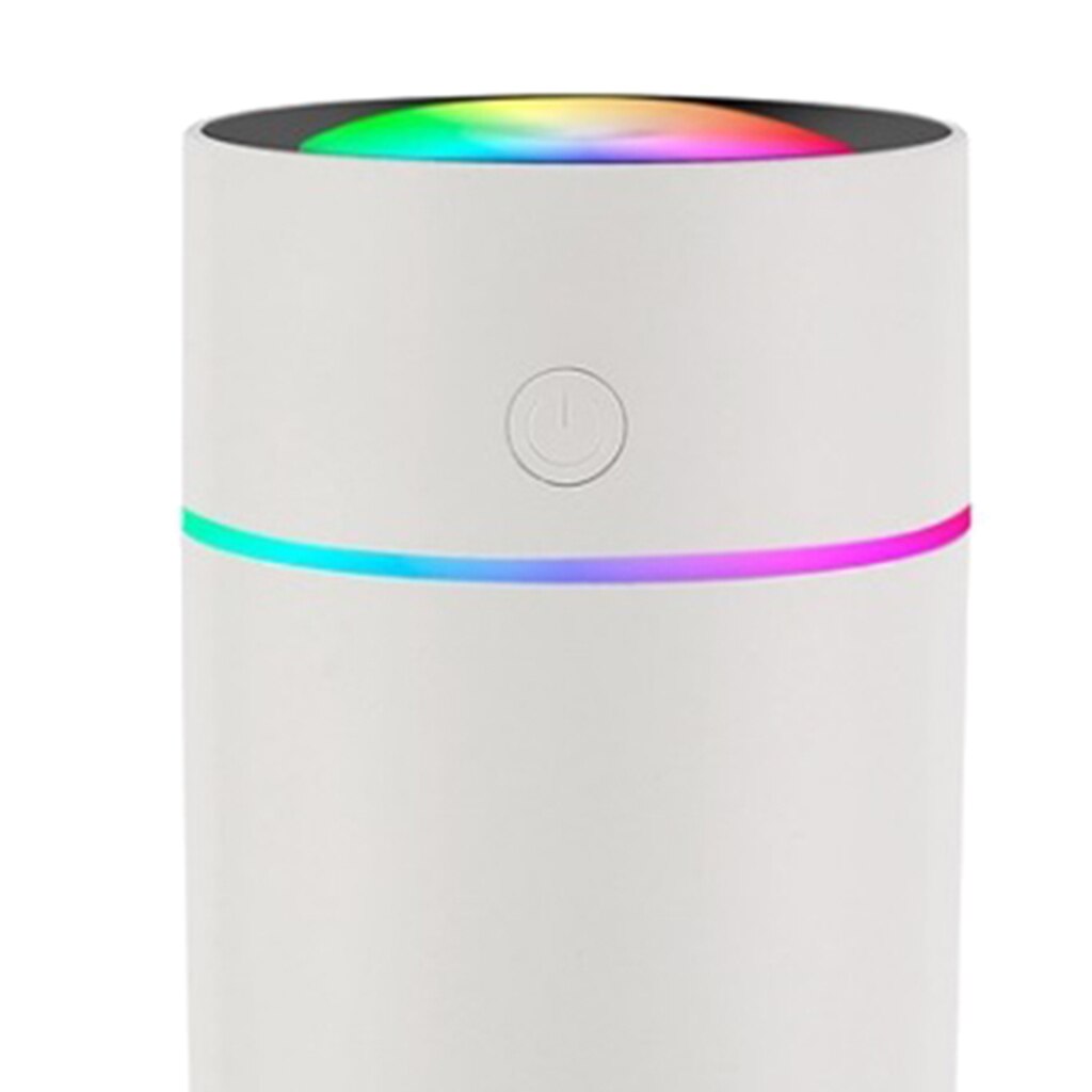 Mini Ultrasonic Air Humidifier Car Home Aroma Essential Oil Diffuser Air Purifier Colorful Light 320ML Desktop Mist Maker