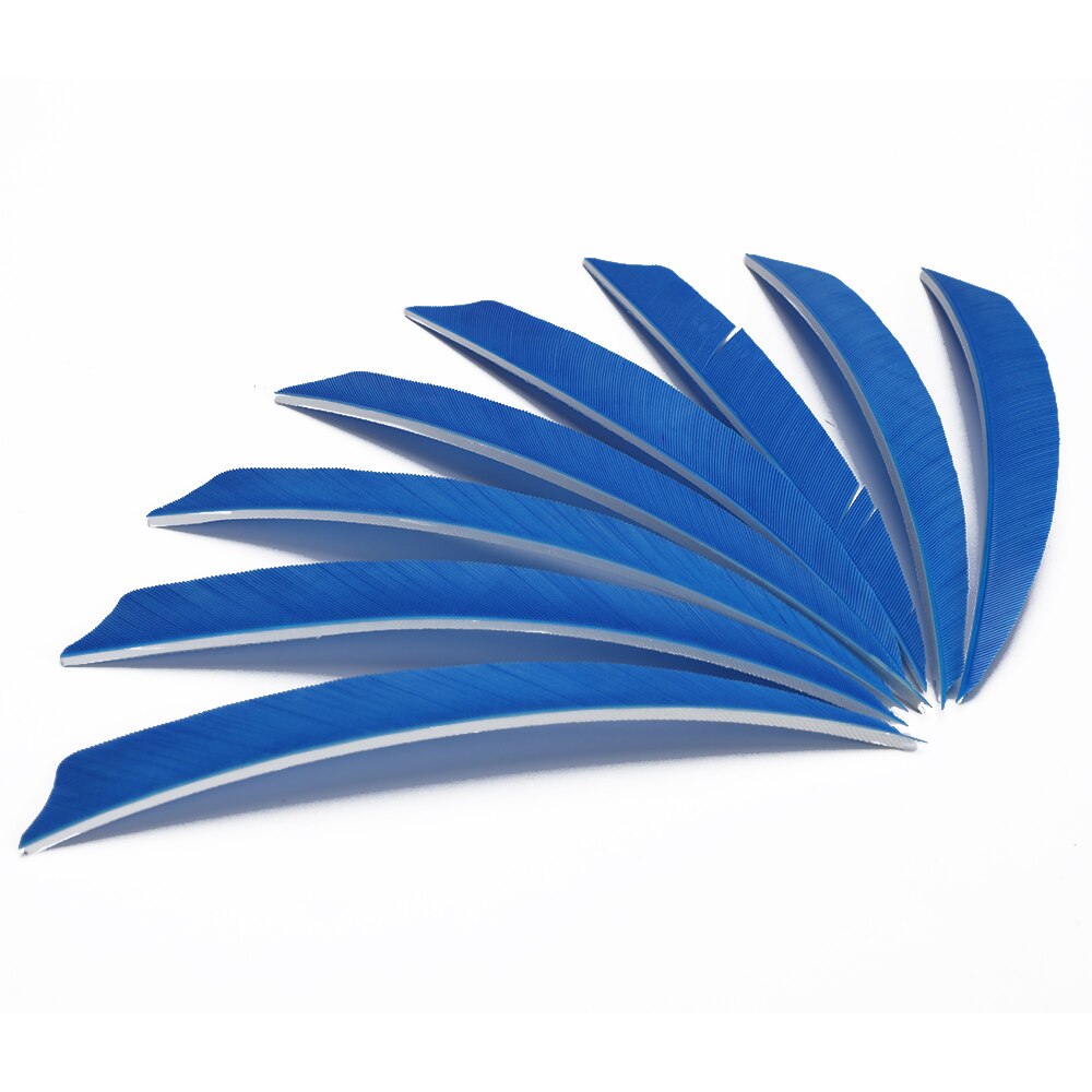 50 Pcs 5 "Schild Cut Befiederung Pfeil Federn Türkei Feder Bogenschießen Jagd Pfeil Zubehör: Blue