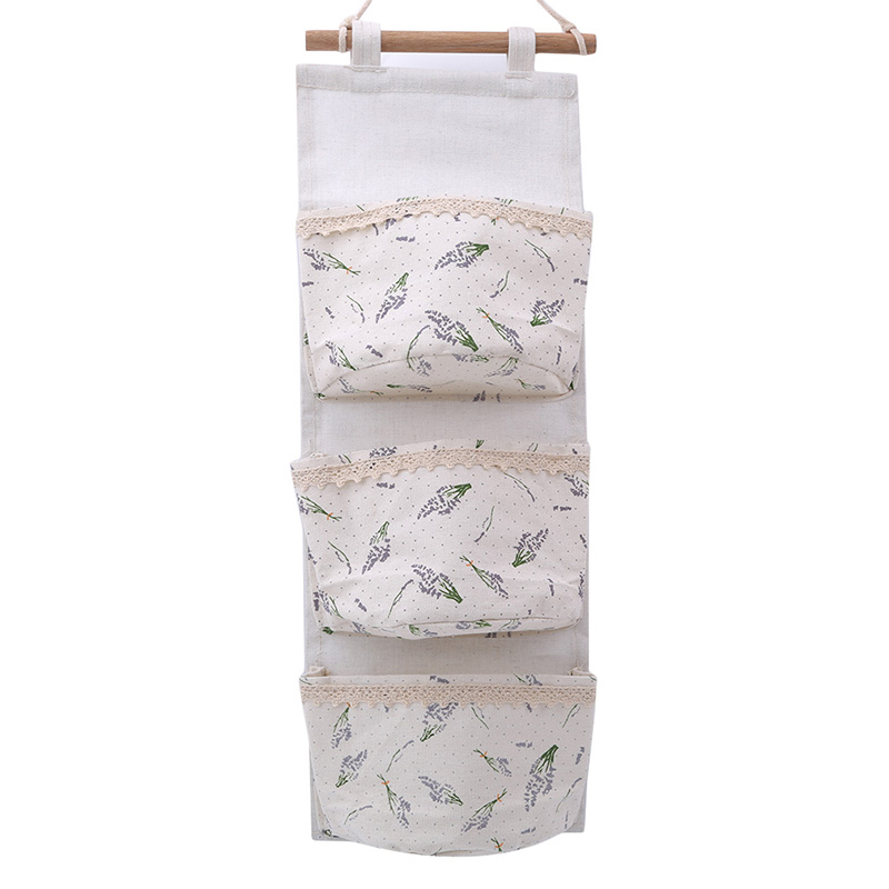 Cotton Linen Wall Hanging Storage Bags Organizer Toys Container Decor Pocket Pouch Hanging Bags Socks Briefs Organizer