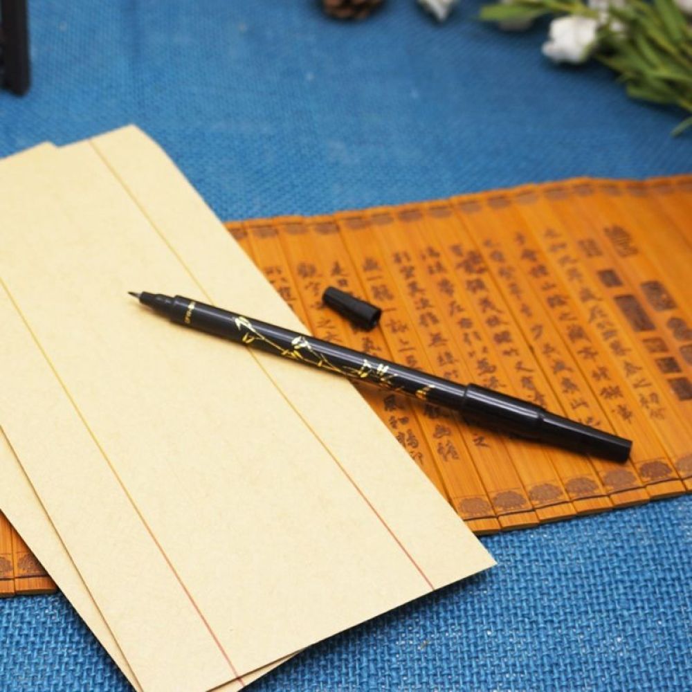 Dual Tip Calligraphy Brush Pen Art Marker for Chinese Calligraphy Standard Script Kanji Characters