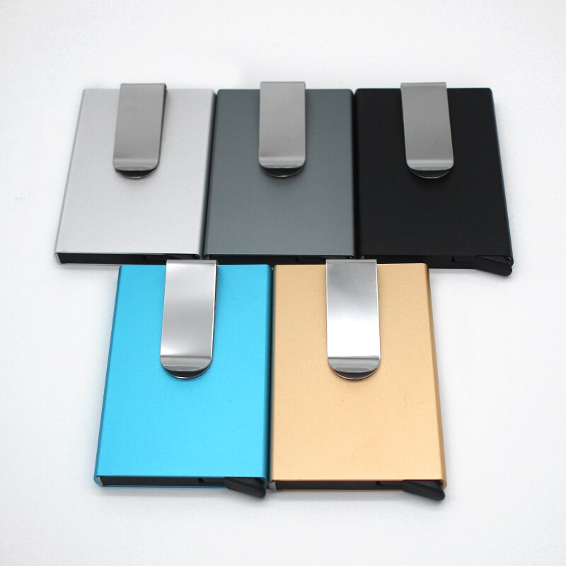 Metal wallet ultra-thin automatic pop-up card holder bank card holder anti-degaussing theft brush small card holder