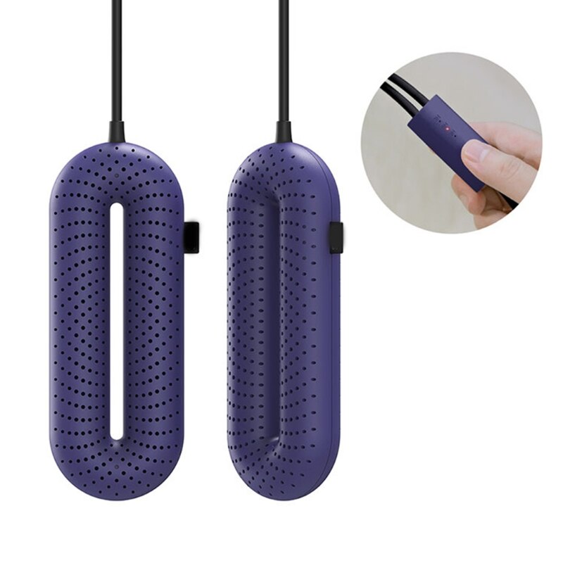 Portable Household Electric Deodorant Shoe Dryer Timing Disinfection UV Constant Temperature Drying Appliances: Purple Color