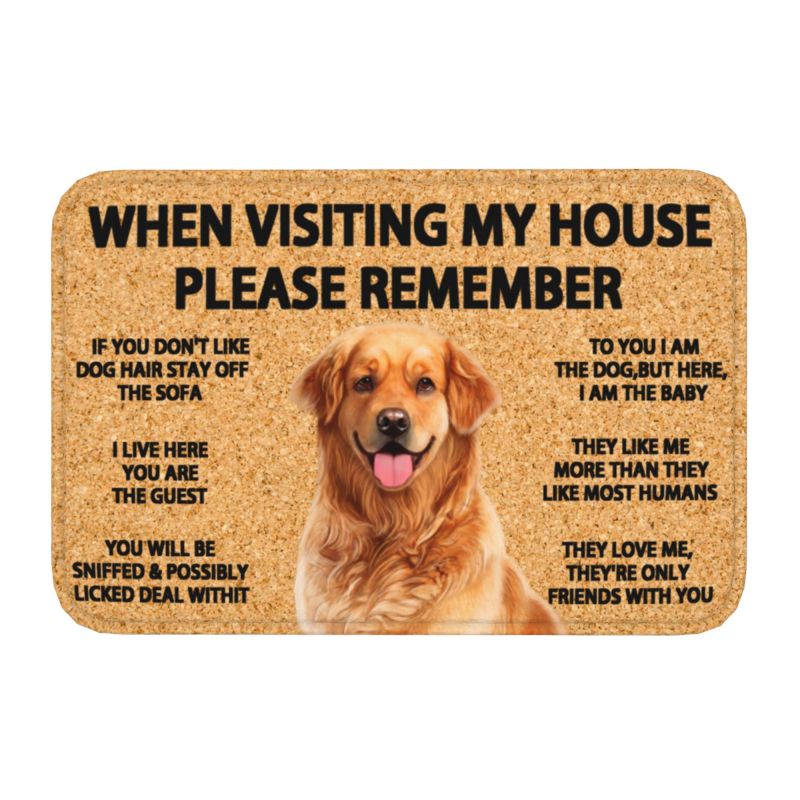Please Remember English Bulldog Doormat Non-Slip Bathroom Kitchen Mat Living Room Door Floor Entrance Carpet Rug: Orange