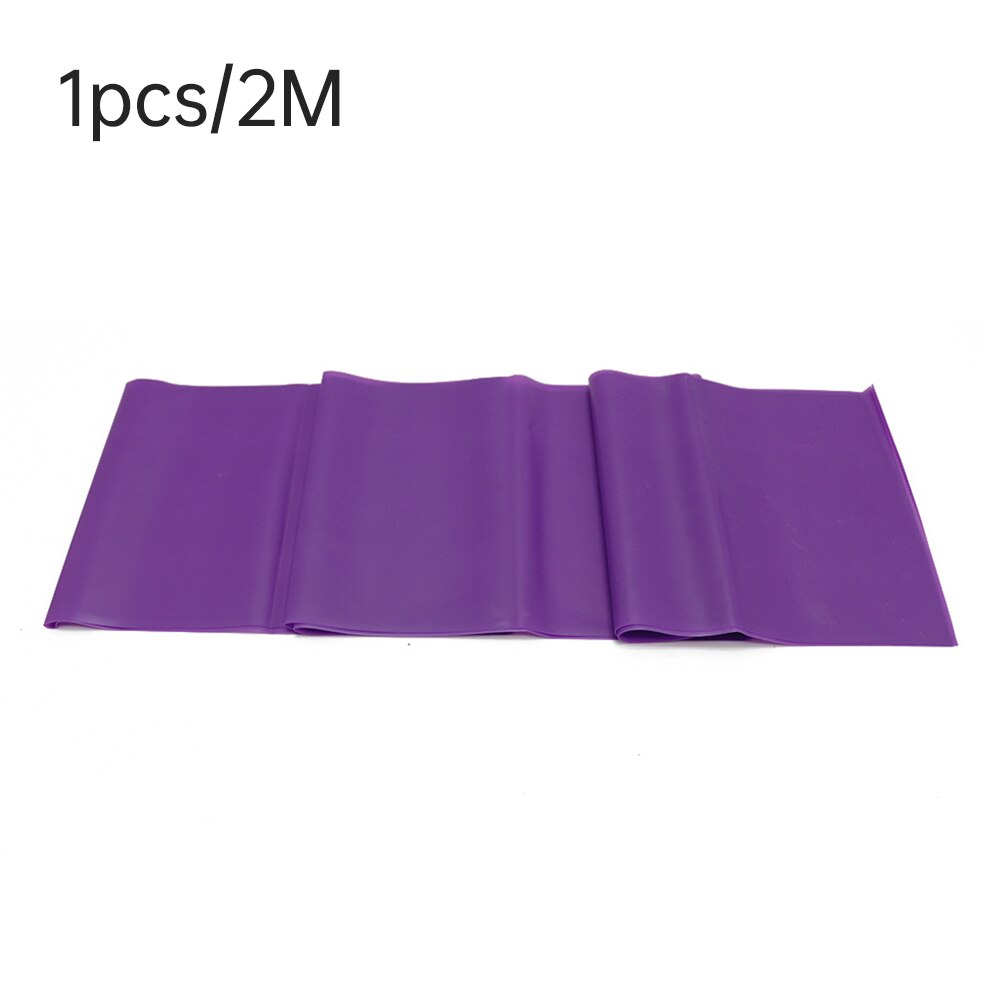 Fitness Exercise Resistance Bands Rubber Yoga Elastic Band 150Cm -200CM Resistance Band Loop Rubber Loops For Gym Training: 2M PURPLE