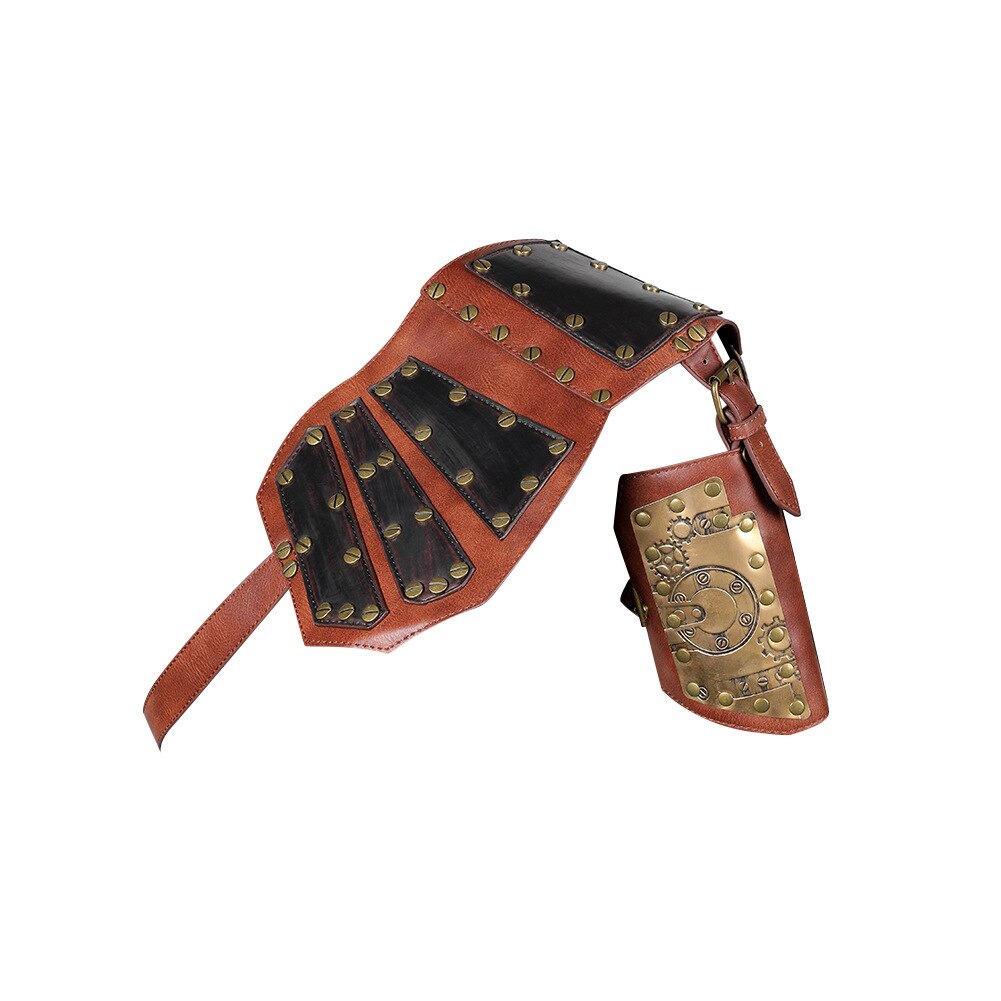 Brassard de Steampunk en cuir PU, gaine d'armure Vintage, Corset Cosplay, accessoires de Costume