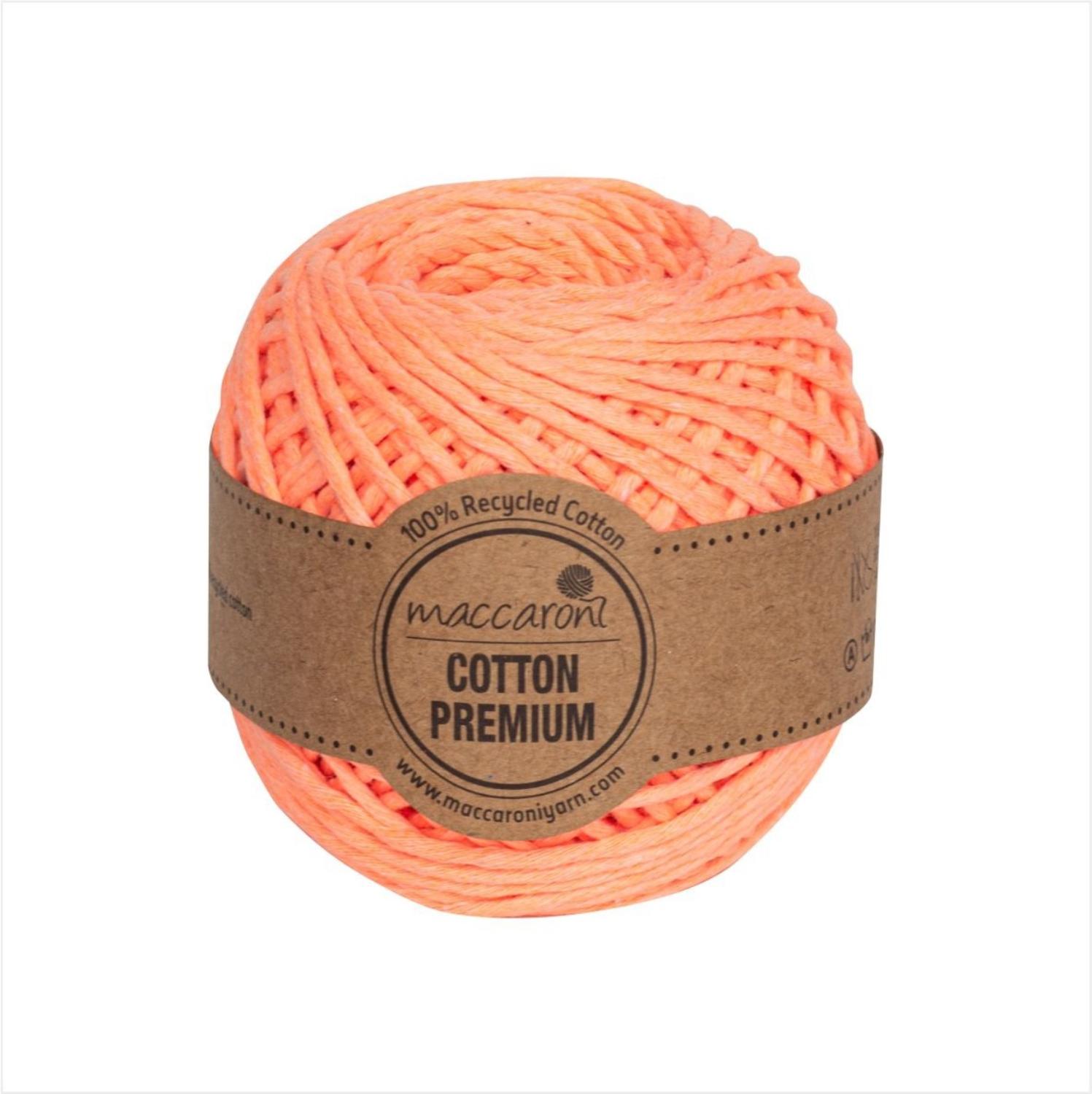 Macaroni neon macrame garn bomuld premium 1 mm