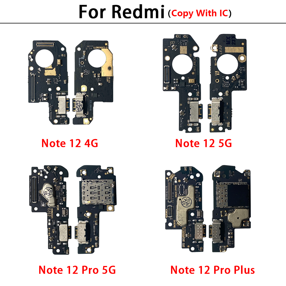 USB Charger Charging Port Dock Connector Microphone Flex Cable For Xiaomi Redmi 12C Note 12 4G 13 Pro Plus 5G 12s Fast charging