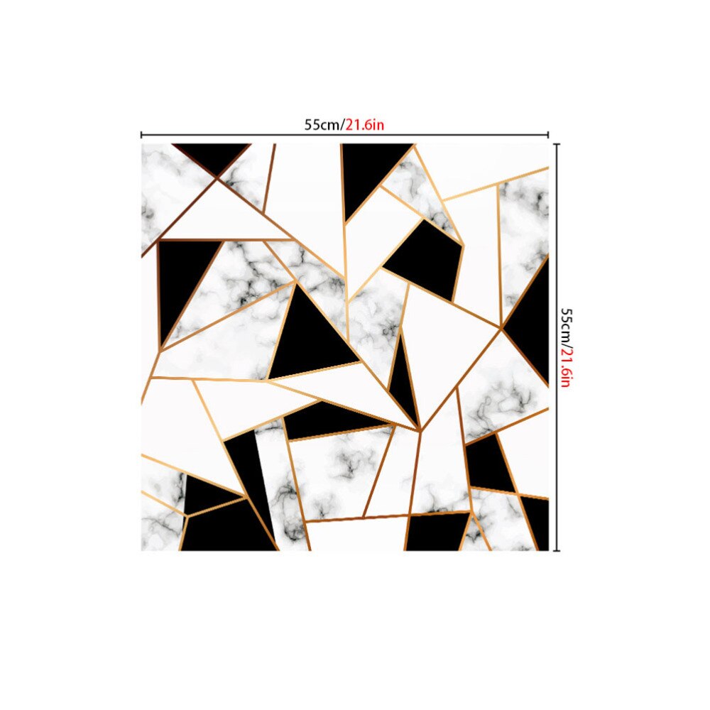 Abstract Crystal Block Tile Sticker PVC Waterproof Square Table Sticker Table Cloth Desktop Protective Film Desk Decals Covering