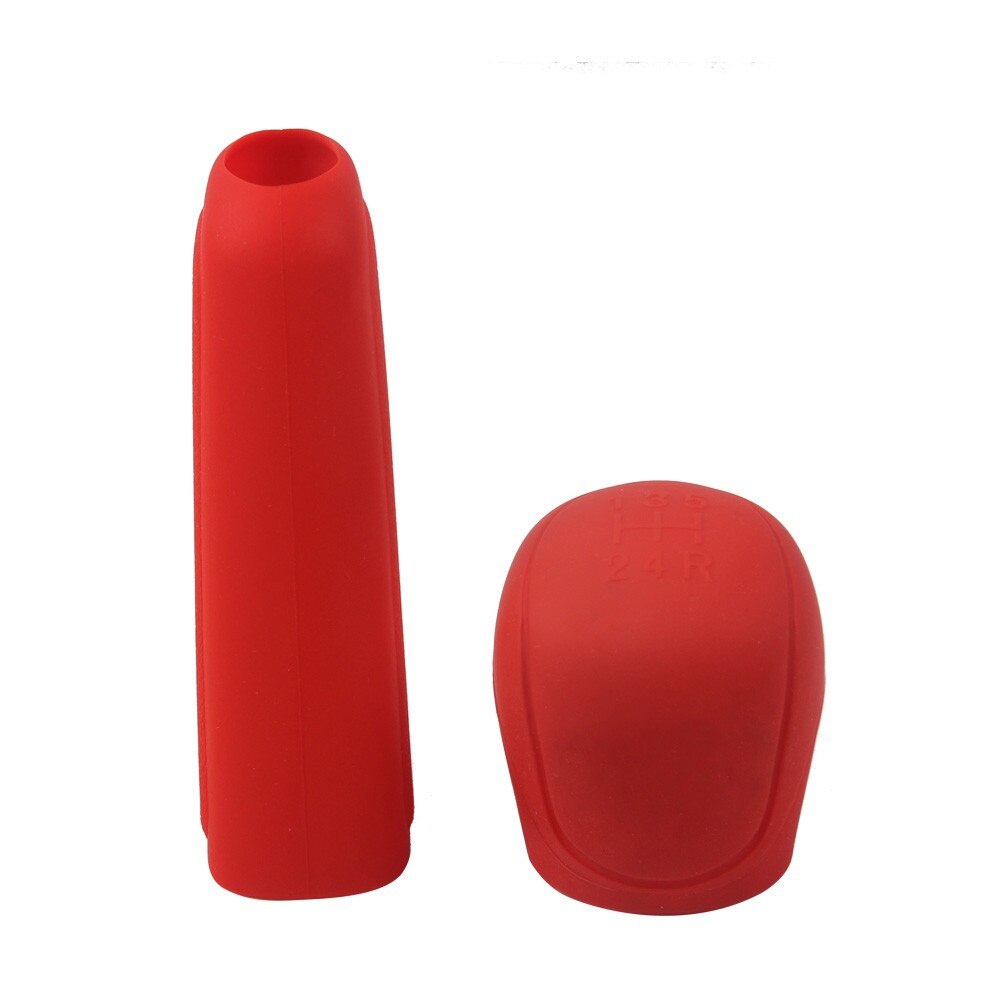 2Pcs Universal Manual Gear Shift Collars Car Silicone Gear Head Shift Knob Cover Handbrake Grip Car Hand Brake Covers Case