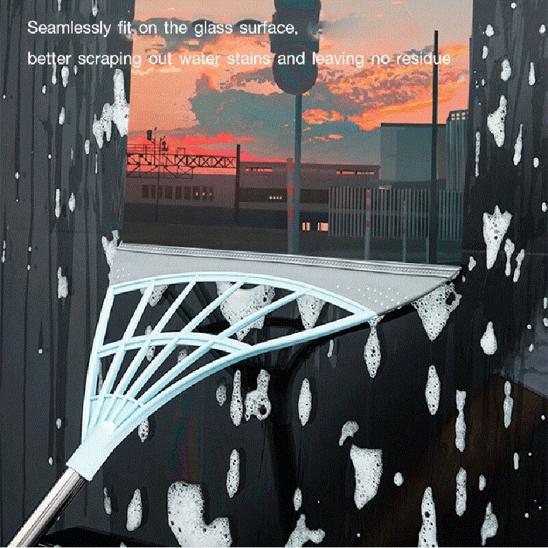 sweeping brush Silicone mop Retractable magic broom Household floor cleaning broom Adjustable Floor wiper sweeping brush