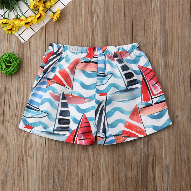 Hawaiian Peuter Baby Jongens Elastische Tailleband Shorts Afdrukken Zwembroek Zomer Strand Board Shorts