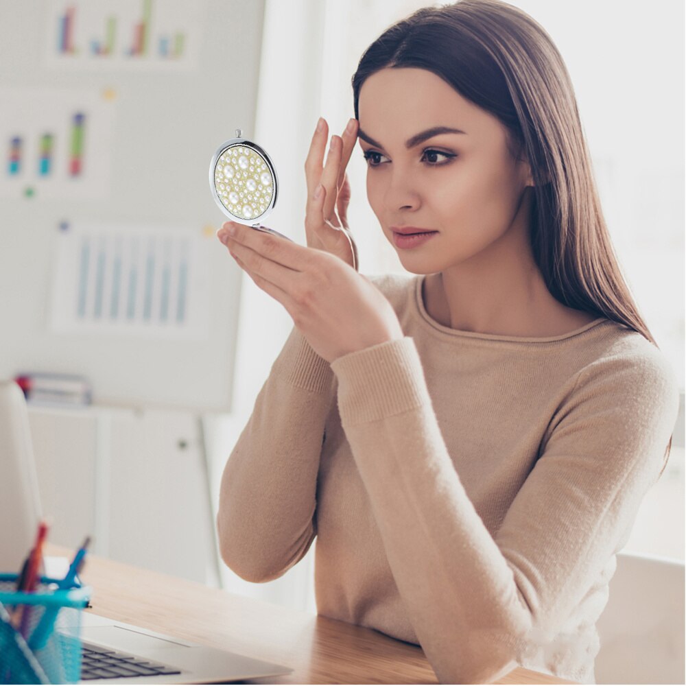 1pc Makeup Mirror Double Sided Mirror Compact Mirror Pocket Mirror