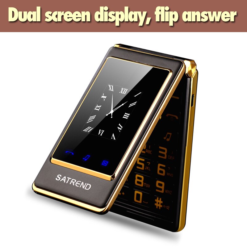 Flip Touch Screen Dual Screen Telefoon A15 Dual Sim Goedkope Senior Mobiele Telefoon Oudere Clamshell