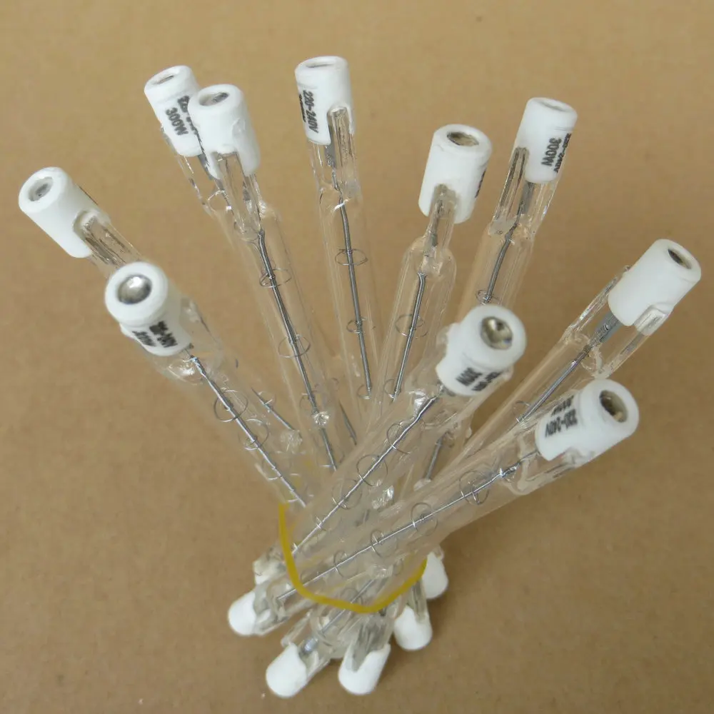 10 Stück HALOGEN-GLÜHBIRNE 220–240 V, 300 W, 300 Watt, J-Typ, T3, 118 mm (R7s), Halogenlampen