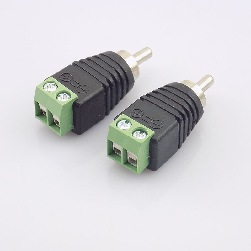 10 Stuks Cctv Coax Cat5 Rca Male Connector Coax Av Plug Adapter Bnc Utp Video Balun Connector Rca Adapter Plug w17