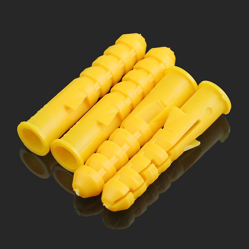 200Pcs Plastic Expansie Pijp M6 * 30Mm M8 * 40Mm Rubber Plug Plastic Pijp Nylon Kolom Uitbreiding schroef Anker Plug Pluggen