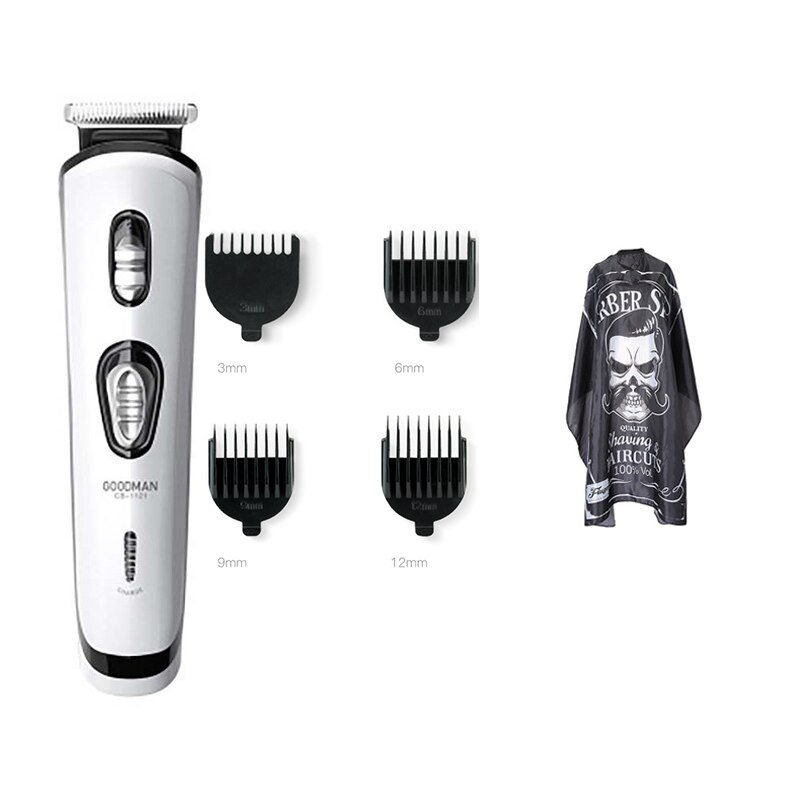 Mini máquina de cortar cabelo elétrica recarregável sem fio aparador de cabelo baixo ruído corte de cabelo barba barbeador barbeiro máquina portátil 3w: 04