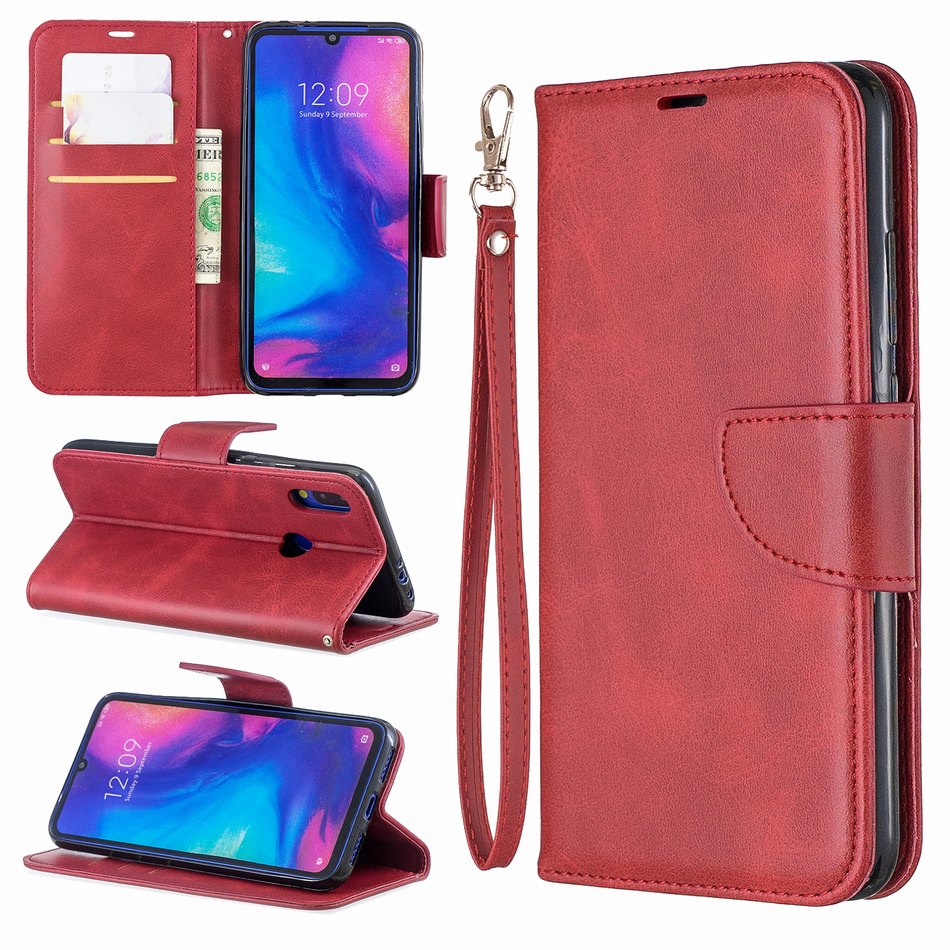 Men Mobile Phone Holster For Cover Redmi Note 8 Pro Redmi Note 8T Phone Bags Solid Color Leather Case Card Slot Phone Box E07F