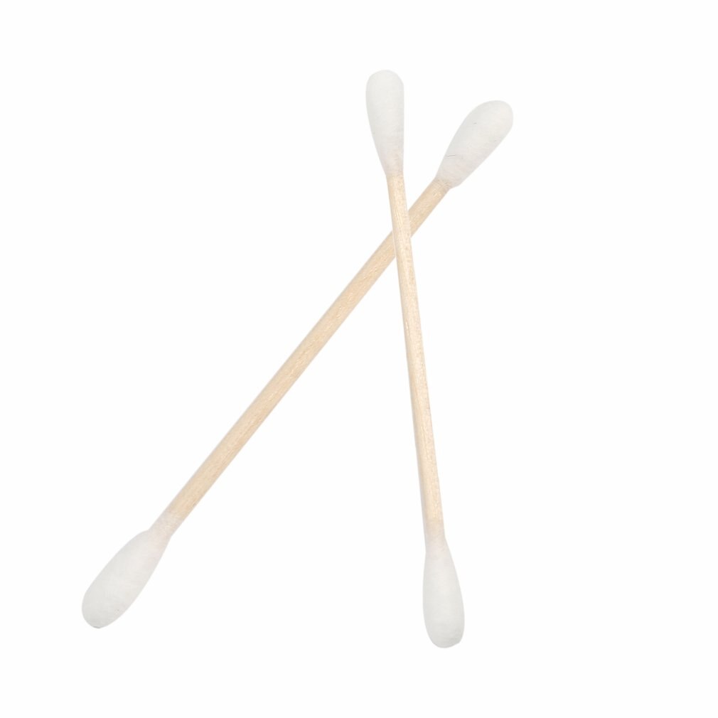 350pcs/box Cotton Swab Disposable Makeup Cotton Swabs Cosmetic Tool Cotton Buds Ear Clean Tools Rectangular Box Wooden Sticks