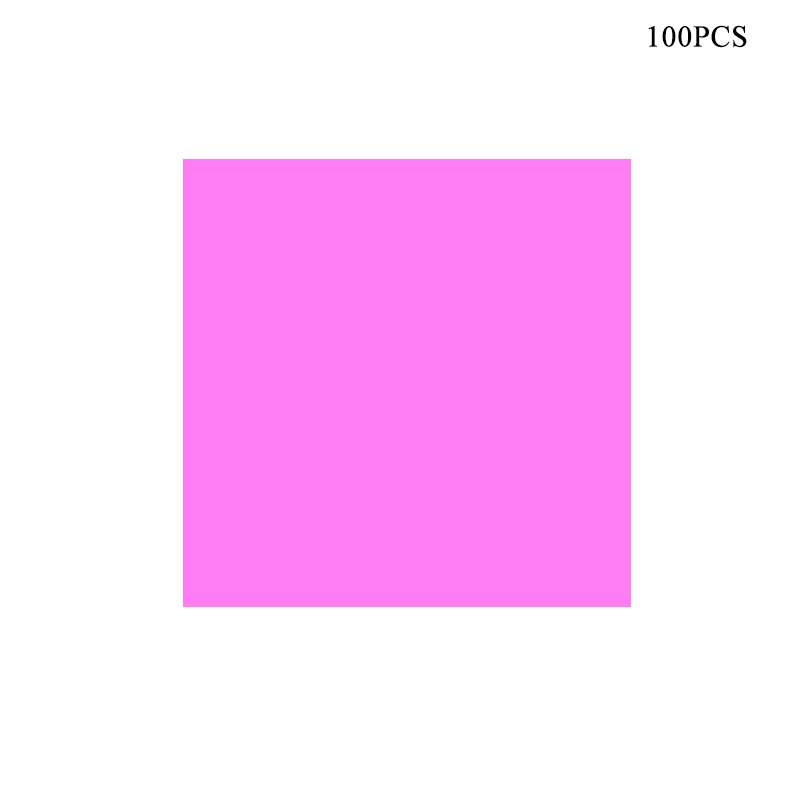 100 stk 10 x 10cm diy mad aluminiumsfolier papir chokolade slik fødselsdag indpakning folie papir klistermærke jul halloween slik papir: Rosenrød