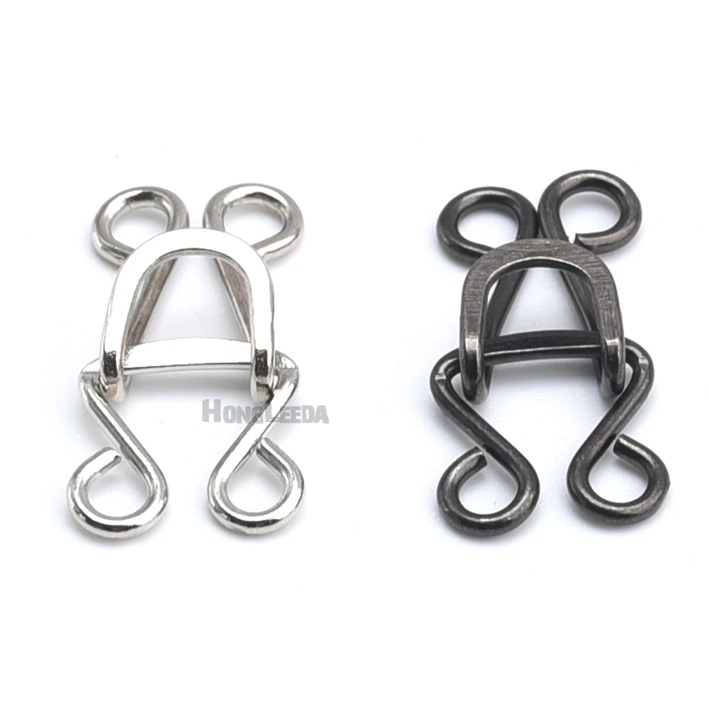 40sets/lot Big Metal Brass Hook Eye 16# Trousers/Skirt/Pant/Dress Silver Nickle, Black Nickle，Bronze Color