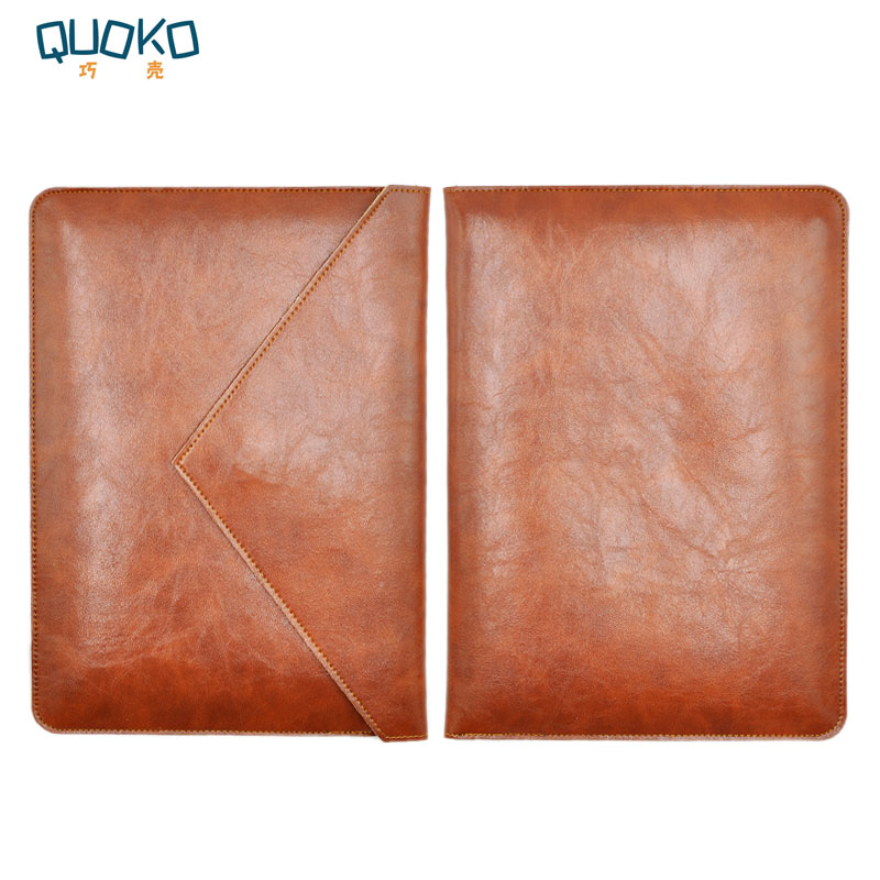 Laptoptaske, etui, 13/14/15.4/16 -tommer taske, kuvertformet pu-læderetui til macbook pro air 13.6 , 14.2-tommers dobbeltlomme