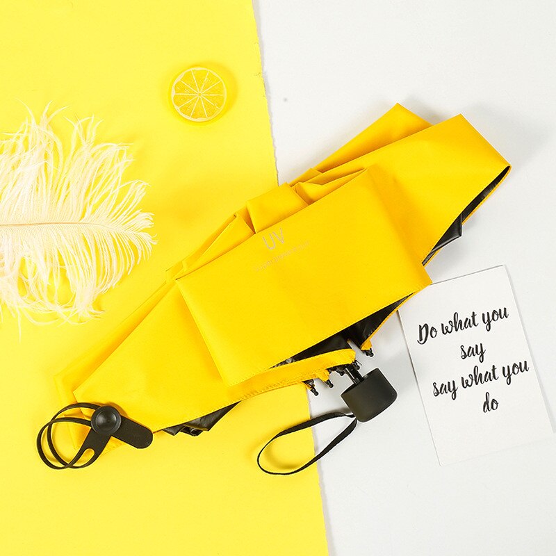 Mrosaa mała moda składany parasol deszcz kobiety prezent mężczyźni mini kieszeń parasol dziewczyny anty-uv wodoodporne przenośne parasole podróżne: żółty
