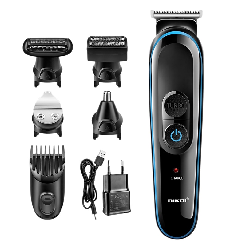 Nikai 100-240V 5 In 1 Electric Shaver Hair Trimmer Hair Clipper Shaving Machine Cutting Nose Beard Trimmer Men Razor Eu Plug: Default Title