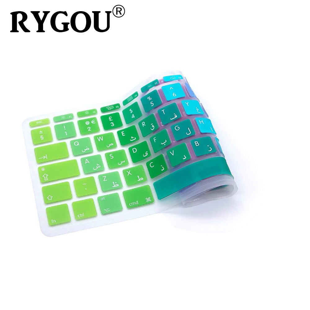 Arabic & English ISO European Layout Silicone Keyboard Cover for MacBook Air 11.6 Inch Macbook 11 A1370 A1465 Keyboard Film