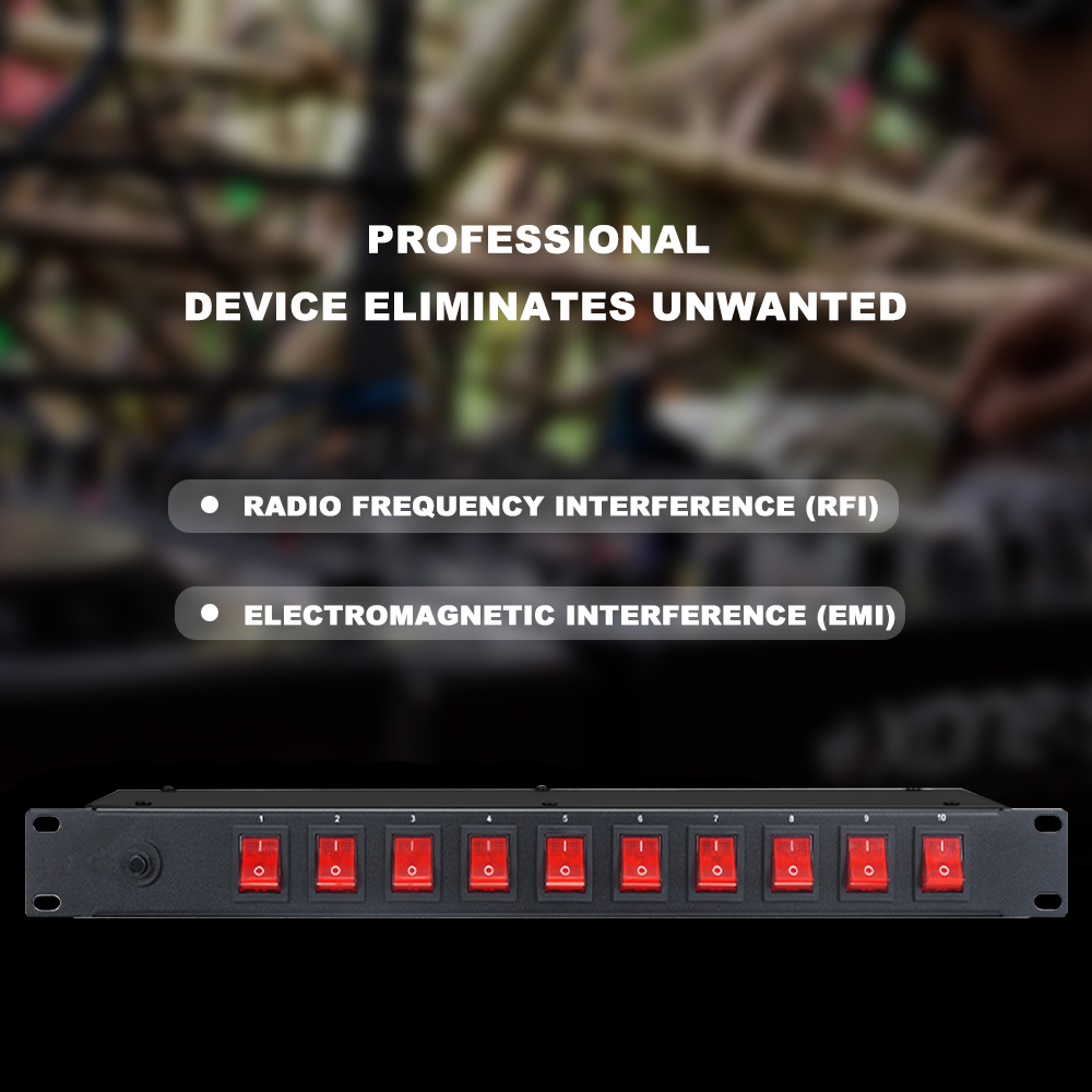 10 Channel High Power Equipment Power Supply Controller Independent Air Switch Power Sequencer