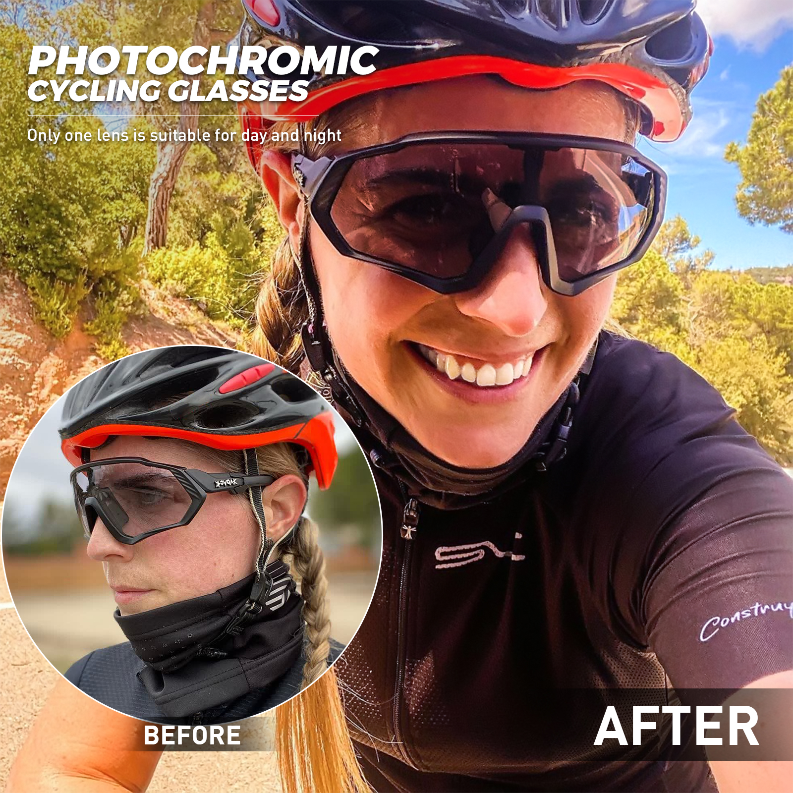 Kapvoe fotochromowe okulary przeciwsłoneczne na rower mężczyźni kobiety Sport Road Mtb rower górski okulary rowerowe okulary rowerowe okulary gogle