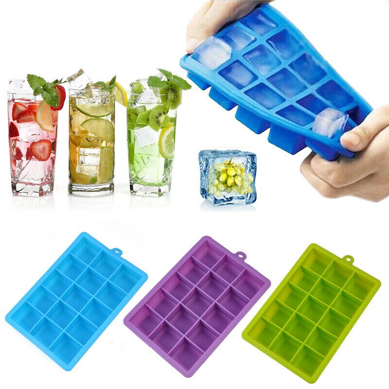10/15/24 grilles géant Silicone glaçon carré moule plateau bricolage fabricant moule à glace outils