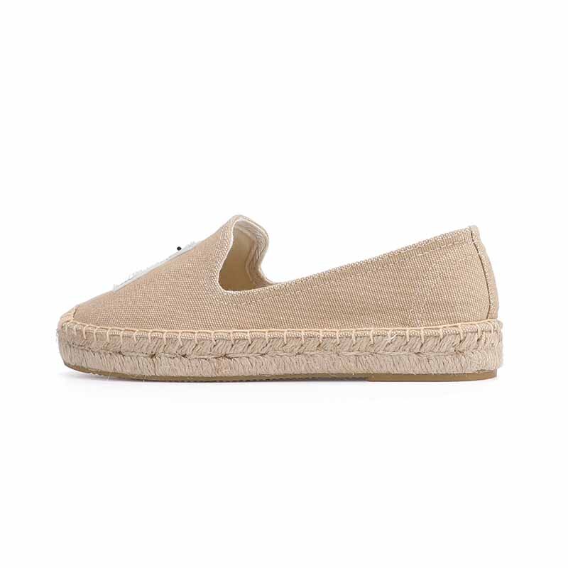 Vrouwen Platte Zapatillas Mujer Sapatos Platform Espadrilles Lady Casual Rubber Zool Schoenen Dagen Vlas Stro Dikke Zolen