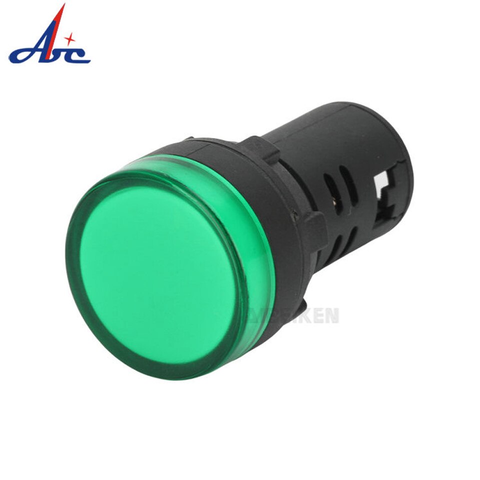 Lampe Pilot-signal-lys ledet-strøm-indikator 22mm- panel 220v 24v montere 380v 12v 110v rød hvit gul grønn