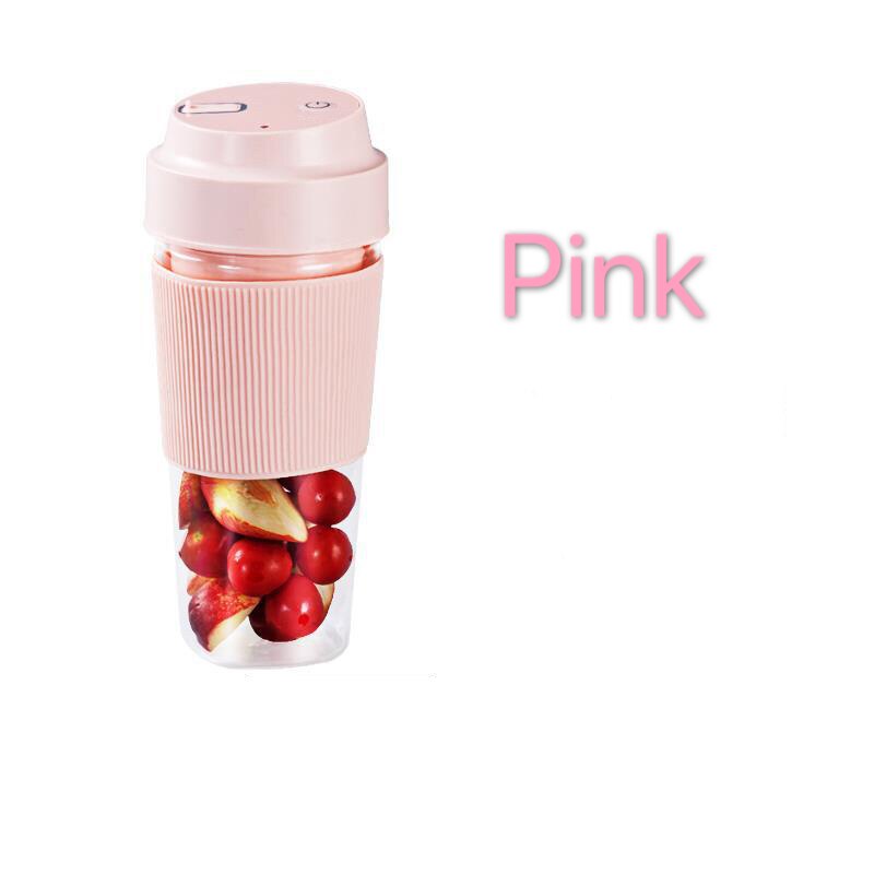 Draagbare Elektrische Mixer Juicer Usb Cup Blender Elektrische Usb Huishouden Juicer Oranje Juicer Mini Snelle Blender Keuken CF21: Roze / 4 blades