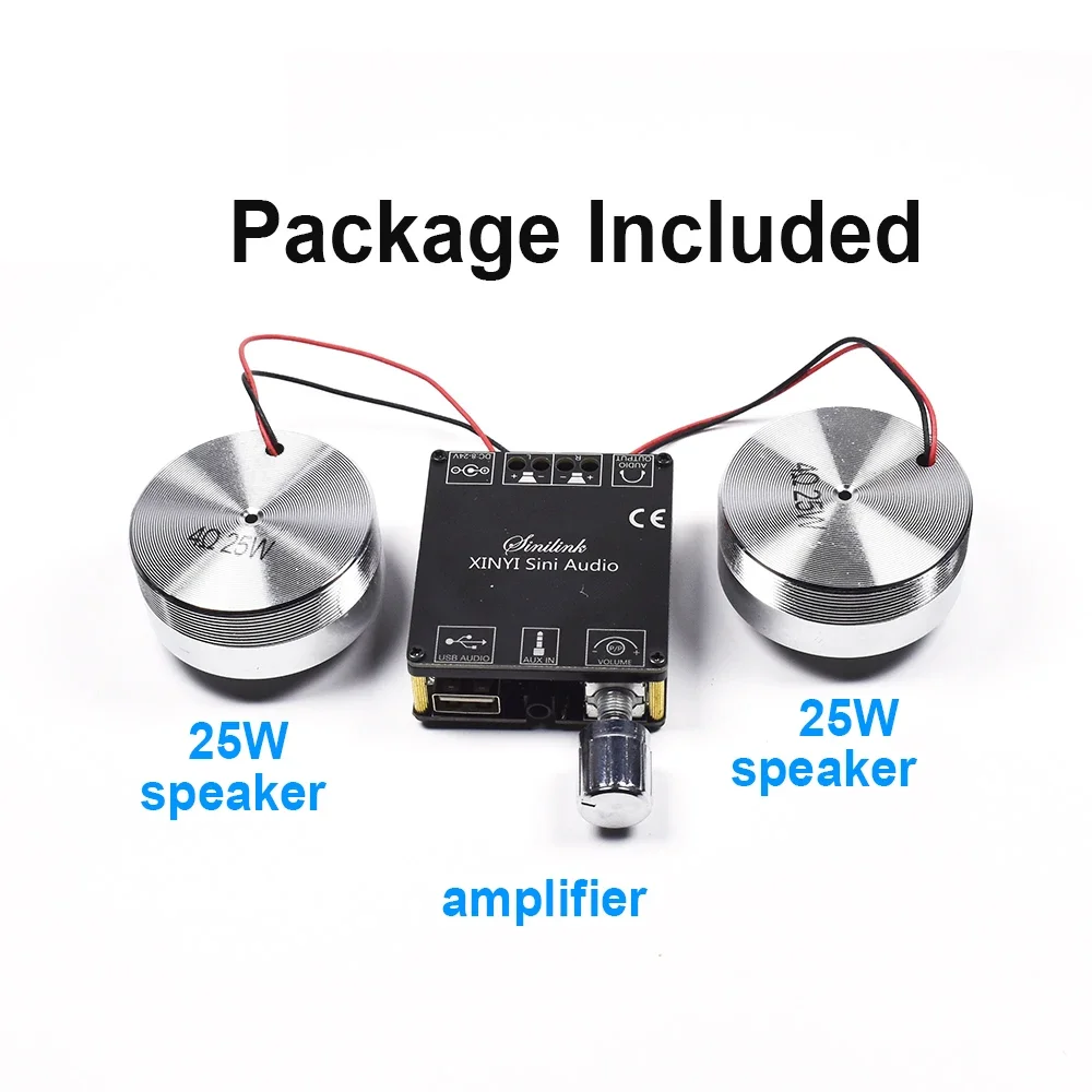 Altavoz de Audio estéreo portátil con vibración, 2x25W, con amplificador Clase D de 50W, Bluetooth 5,0, sistema HIFI DIY para cine en casa: Verde militar