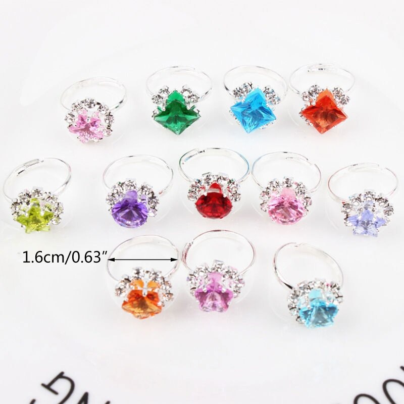 Wearable Ring Schattige Ringen Strass/Kunstmatige Parel Bloem Ring Meisje Doek Toebehoren Vinger Slijtage Kleur Diverse 36Pcs D5QA