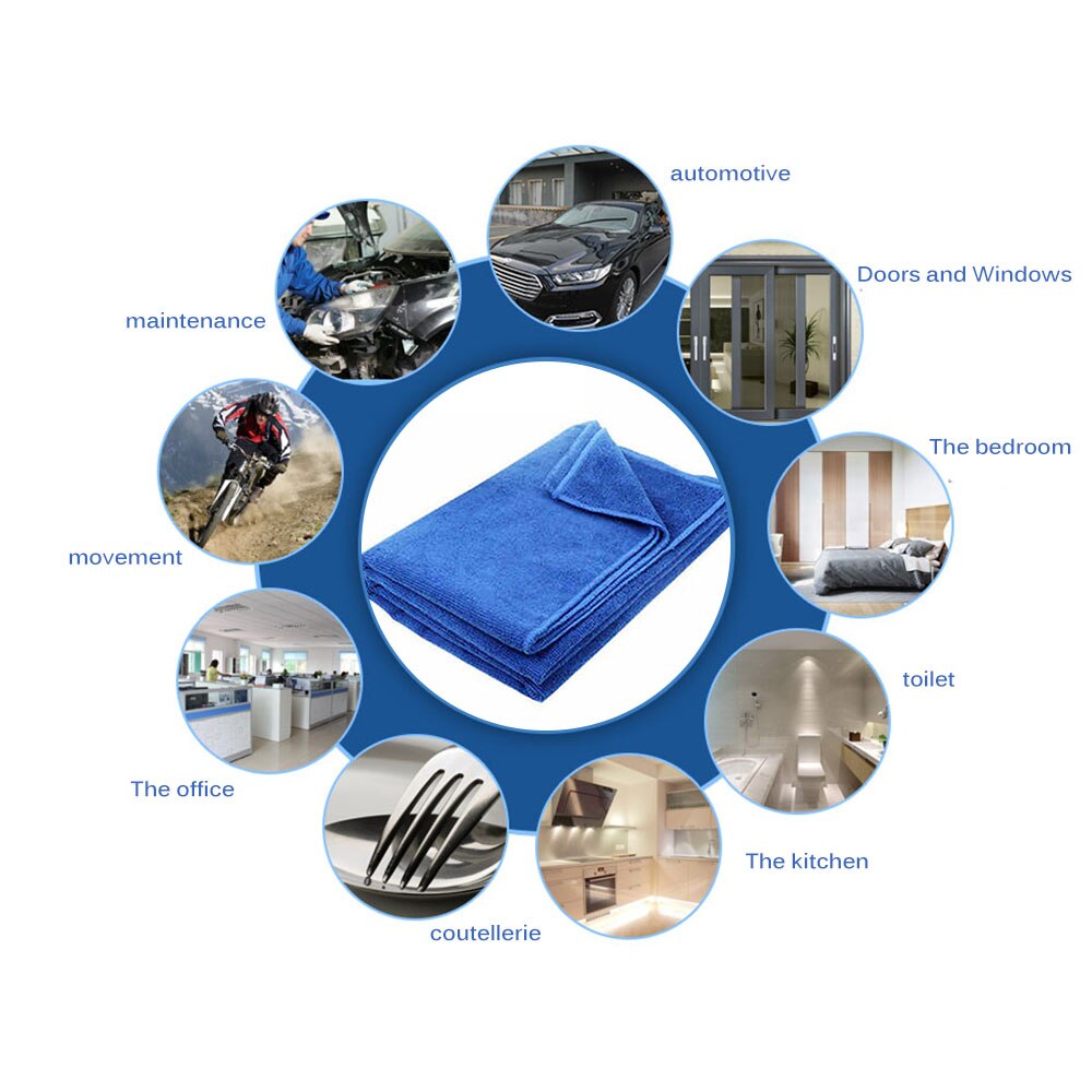 10Pcs Microfibre Cleaning Auto Soft Cloth Washing Cloth Towel Duster 25.0 * 25.0 * 5.0cm Car Home Cleaning Micro Fiber Towels