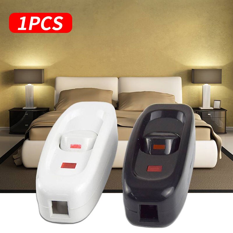 Inline ON/OFF Bed Light Table Lamp Controll Rocker Switch Home Decor Cord Cable Switch Power Switch Cable Switch Delicate
