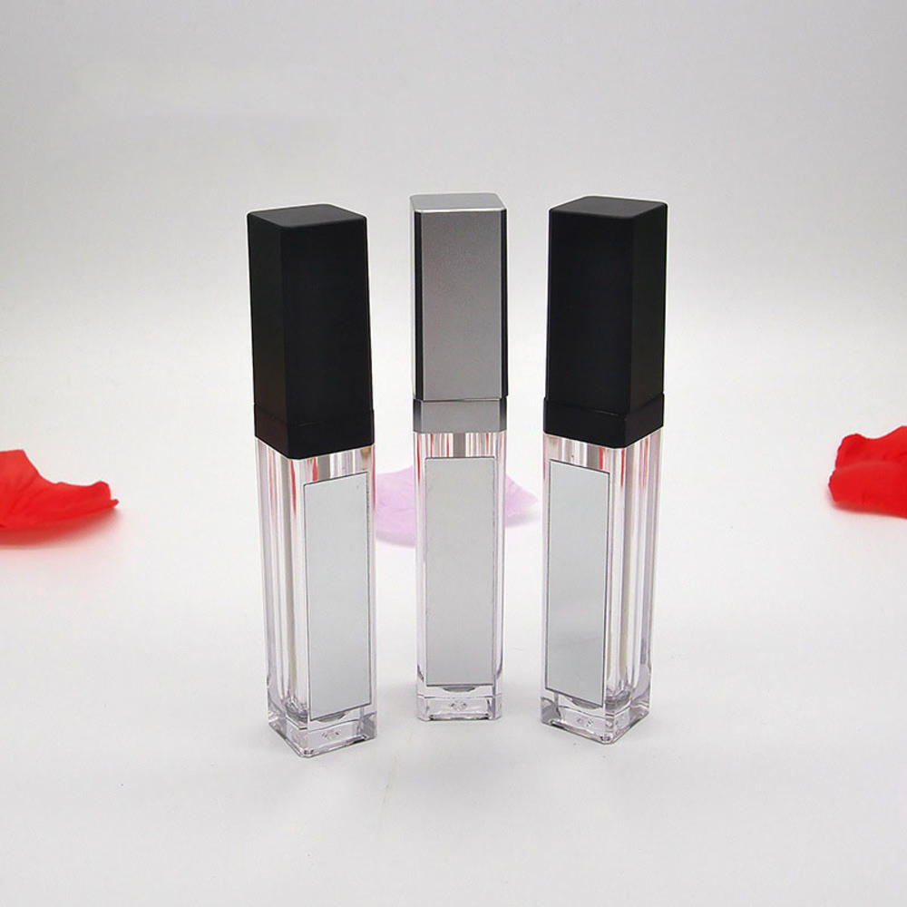 7Ml Vierkante Lipgloss Buizen Lege Lipgloss Fles Met Led Licht Spiegel Clear Cosmetische Lippenbalsem Containers Make gereedschap
