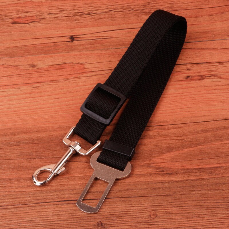 Universele praktische autogordel voor hond en kat, verstelbare veiligheidsharnas, reisclip, riem, autogordel voor hond.: Zwart