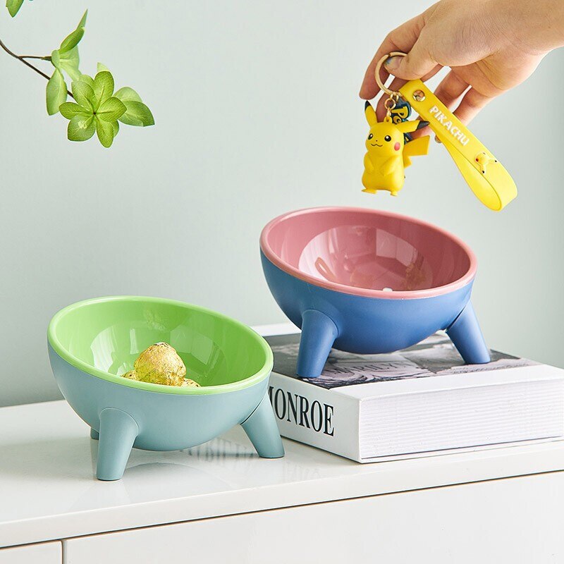 Decoración minimalista nórdica, bandeja de almacenamiento triangular creativa, plato de fruta, caramelo, decoración de cerámica, cuencos redondos para decoración del hogar