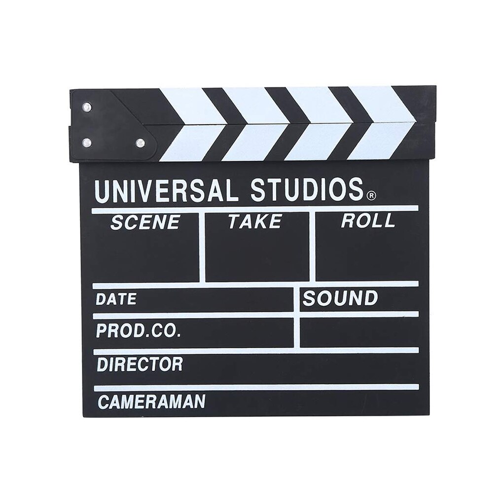 Réalisateur Film Clap Action scène claqueur conseil en bois Film Clap ardoise théâtre fête décoration Film claqueur conseil: black 30x27CM