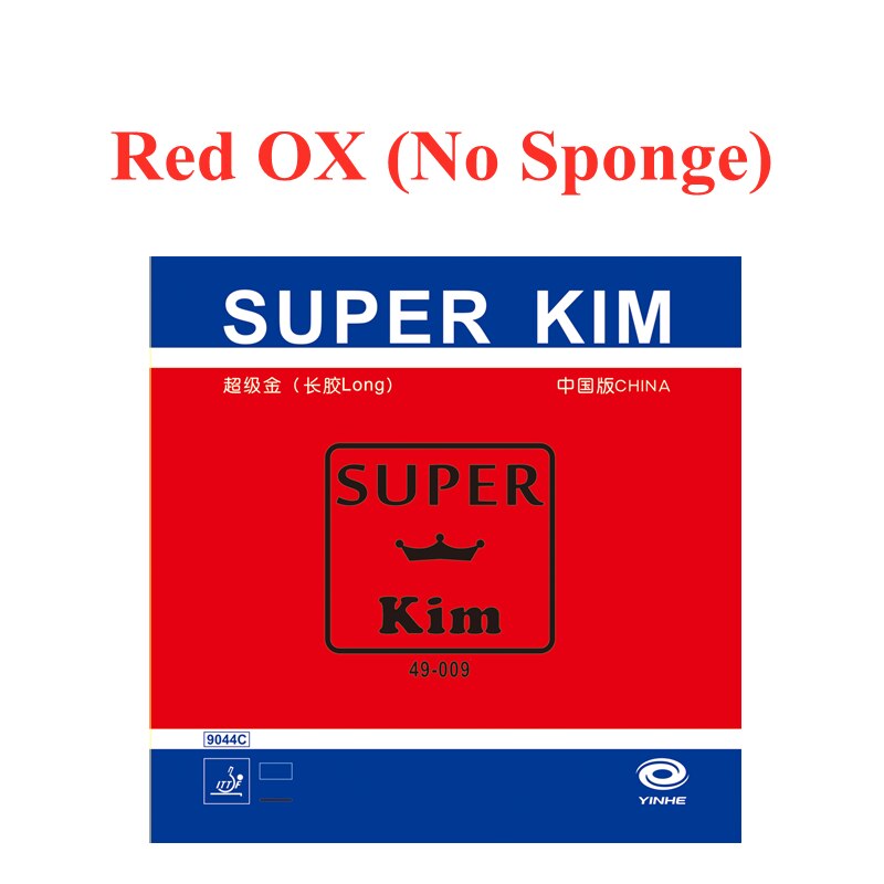 YINHE – Tennis de Table Super KIM à longs boutons en caoutchouc, bœuf ou avec éponge spéciale de 1.1mm,: Red OX