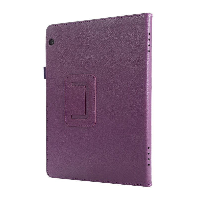 Capa de couro inteligente para huawei mediapad, capa t5 10 AGS2-L09 l03 w09 w19 10.1 "para tablet suporte + película + caneta: ROXO